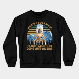 wave retro sitting ocean art gift for fans Crewneck Sweatshirt